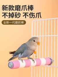 Parrot Grinding Claw Stick Sanded Perch Bird Cage Stand for Budgies Cockatiels Teeth Grinding Toy