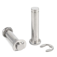 304 Stainless Steel Slotted Flat Head Clevis Pins, Cylindrical Dowel Pins, Full Range M3-M20
