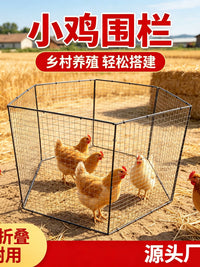 Galvanized Rust-Proof Foldable Poultry Fence Outdoor Farm Enclosure