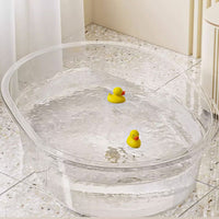 Pet Cat Dog Bathtub Anti-Splash Washing Basin for Small Animals