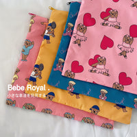 Korean Ins Cartoon Bear Portable Cosmetic Travel Pouch