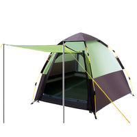 Automatic Hexagonal Pop-Up Camping Tent for 5-8 People with Rainfly and Sun Protection