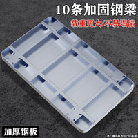 Heavy-Duty Foldable Platform Cart with Silent Wheels, Steel Plate Hand Truck for Cargo Transport