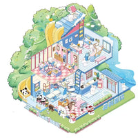 3D Diorama Sticker Kit for DIY Miniature Scenes - Korean Style Stress Relief Christmas Cartoon PET Stickers