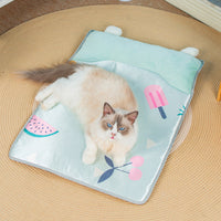 Pet Cooling Mat for Dogs and Cats, Breathable Ice Silk Pad for Summer, Chew-Resistant Kennel Bed