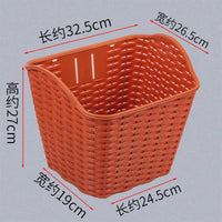 Woven Bicycle Basket for Commuter Electric Road Bikes - Universal Cycling Accessory Thickened Front Basket