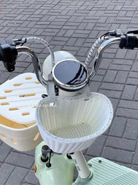 Hand-Woven Detachable Electric Scooter Bicycle Front Basket Large Capacity Storage