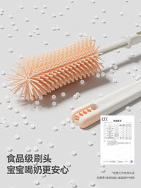 Bebepie Portable Baby Bottle Brush Set Silicone Nipple Cleaner for Travel