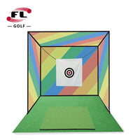 Golf Practice Net Hitting Cage with Mat for Indoor Outdoor Swing Training