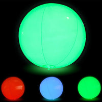 Inflatable LED Light Up Beach Ball for Outdoor Pool and Yard Decoration with Remote Control