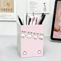 Laundry Rabbit Desktop Pen Holder Large Capacity Student Dormitory Makeup Brush Storage Box Cute Cartoon Stationery Organizer