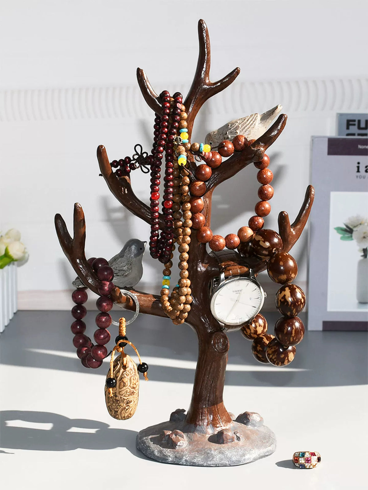 Tree-Shaped Jewelry Display Stand for Bracelets, Necklaces, and Watches