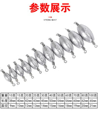 Fishing Swivel Olive Sinker Weights for Casting and Raft Fishing