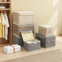 Foldable Storage Box with Lid, Large Capacity Fabric Organizer for Clothes, Toys, and Home Essentials