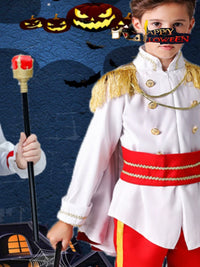Halloween Kids King Prince Costume Set for Boys, Cosplay Performance & Stage Show Outfit