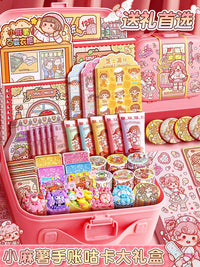 Little Mochi Deluxe Journaling Kit with Washi Tapes, Stickers, and Tools for Girls