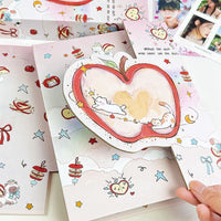 A5 4-Pocket Red Apple Cat Magnetic Album for Photocards & Collectibles