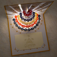 3D Pop-Up Musical LED Birthday Card with Cake Design