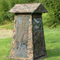 Outdoor Patrol Tent with Door Curtain, Emergency Command Shelter for Single/Double Person, Sunshade Tent