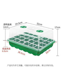 Seedling Starter Tray with Dome Lid - 12, 24, or 48 Cell Plant Germination Station for Succulents