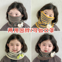 Kids' Winter Cartoon Knitted Neck Warmer Scarf for Boys and Girls