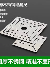 Stainless Steel Floor Drain Tile Hole Locator and Measuring Ruler for Construction