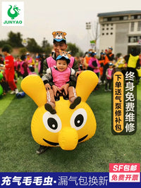 Inflatable Caterpillar Team Racing Game for Outdoor Group Activities