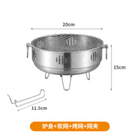 Stainless Steel Outdoor Fire Pit and BBQ Grill for Patio and Indoor Use