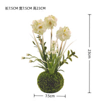 Artificial Moss Ball Hydrangea Potted Plant for Indoor/Outdoor Home Decor