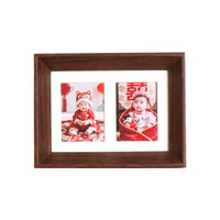 Wooden Multi-Opening Picture Frame for 3-inch Instax Mini Photos, DIY Display for Couples, Living Room Decor