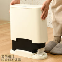 Slim Bathroom Kitchen Trash Can with Lid, Narrow Corner Waste Bin for Living Room