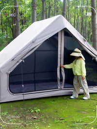 Inflatable Outdoor Camping Tent 3-6 Person, Thickened Sunscreen Rainproof Shelter for Overnight Stays