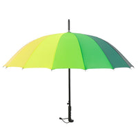 16-Rib Straight Rainbow Sun Umbrella Waterproof Long Handle Car Umbrella Business Umbrella