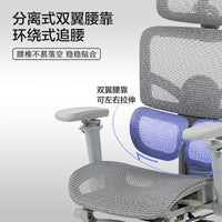 Ergonomic Dual-Drive Lumbar Support Office Chair with Footrest and 8D Armrests