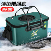 EVA Foldable Fishing Bucket Live Fish Box Multi-functional Thickened Fishing Guard Bucket for Outdoor Fishing