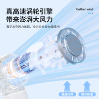2026 New Portable Handheld Semiconductor Cooling Fan with Ice Compress High-Speed Strong Airflow Foldable Neck Fan