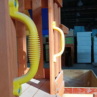 Kids' Indoor/Outdoor Plastic Slide and Climber Playset with Handrails