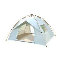 Automatic Pop-Up Camping Tent for 2-4 People, Portable Folding Sunshade Mosquito-Proof Tent for Family Outdoor Picnic