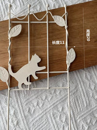 Vintage Iron Cat Arch Trellis for Garden & Balcony Decor