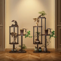 Solid Wood Multi-Tiered Plant Stand Indoor Floor-Standing Flower Pot Rack