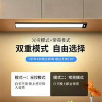 Ultra-thin LED Under Cabinet Lights, Motion Sensor Night Light, USB Rechargeable Magnetic Strip Light for Wardrobe, Bedside