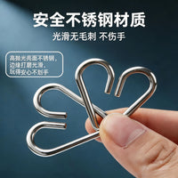 24-Piece Stainless Steel Interlocking Disentanglement Puzzle Set