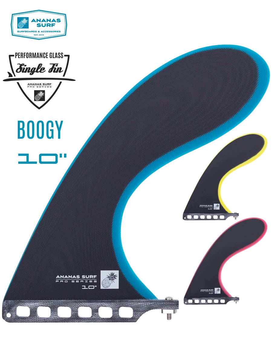 10-inch Single Fin for Surfboard, Fiberglass Retro Style