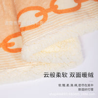 New Year Horse Print Flannel Blanket for Office Nap & Sofa Cover