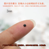 Black Flat-Back Safety Eyes for Amigurumi & Plush Toys, DIY Craft Crochet Accessories