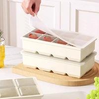 Large Silicone Ice Cube Tray with Lid for Whiskey Cocktails and Beverages