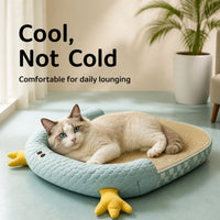 Pet Cooling Mat for Dogs and Cats, Breathable Oval Summer Ice Pad, Non-Slip Pet Bed Liner