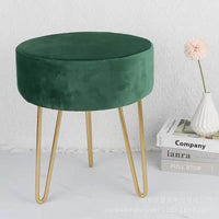 Round Storage Vanity Stool with Hidden Compartment, Makeup Dressing Chair for Bedroom, Entryway Shoe Bench