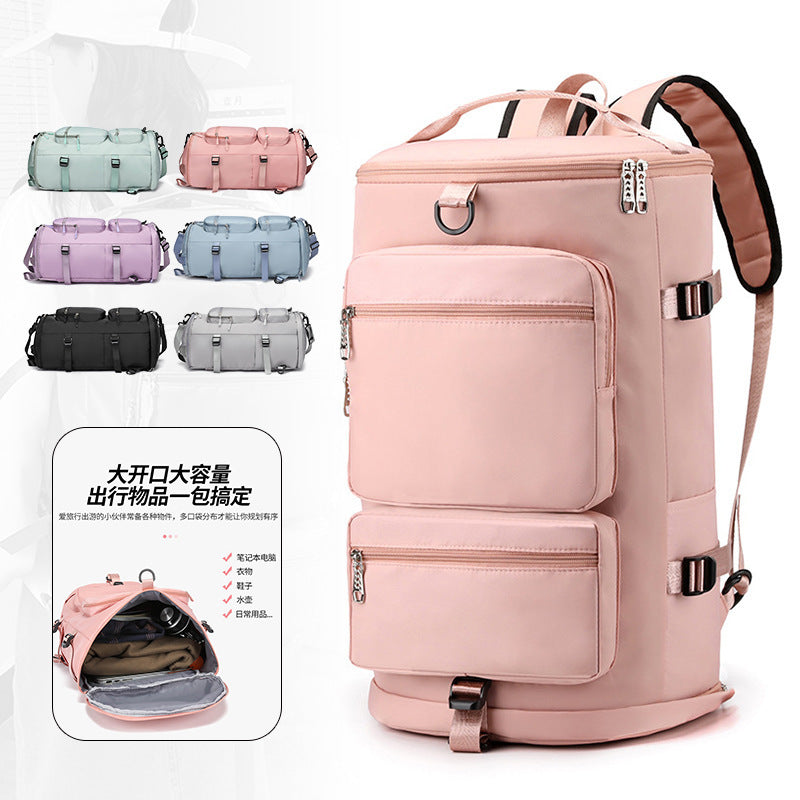 Unisex Large Capacity Travel Duffel Bag with Wet/Dry Separation and Shoulder Straps