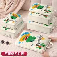 Travel Compression Packing Cubes for Clothes and Down Jackets, Portable Luggage Organizer Bags